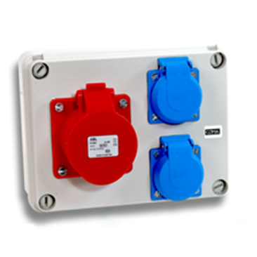 COMA COMB 1726.51.S2 CAIXA COMB SENSE FINESTRA 2 SCHUKO+1 3P+N+T 16A