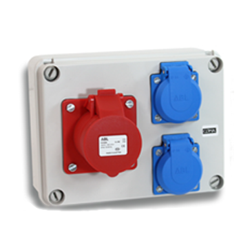 COMA COMB 1733.41.S2 CAIXA COMB SENSE FINESTRA 2 SCHUKO+1 3P+T 16A