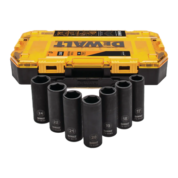 DEWALT DT70905-QZ SET 7 VASOS D'IMPACTE 1/2" EDICIO McLaren: Ø 17, 18, 19, 20, 21, 22, 24mm