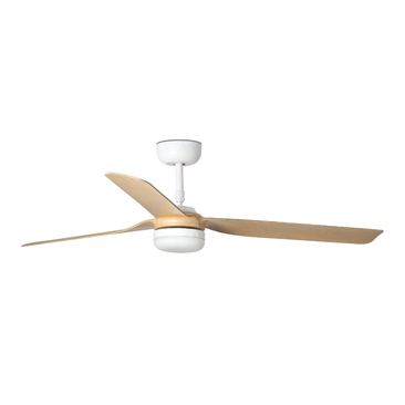 FARO 33816 VENTILADOR SOSTRE DECORATIU PUNT BLANC 3 PALES FUSTA CLARA 130 DIAM.